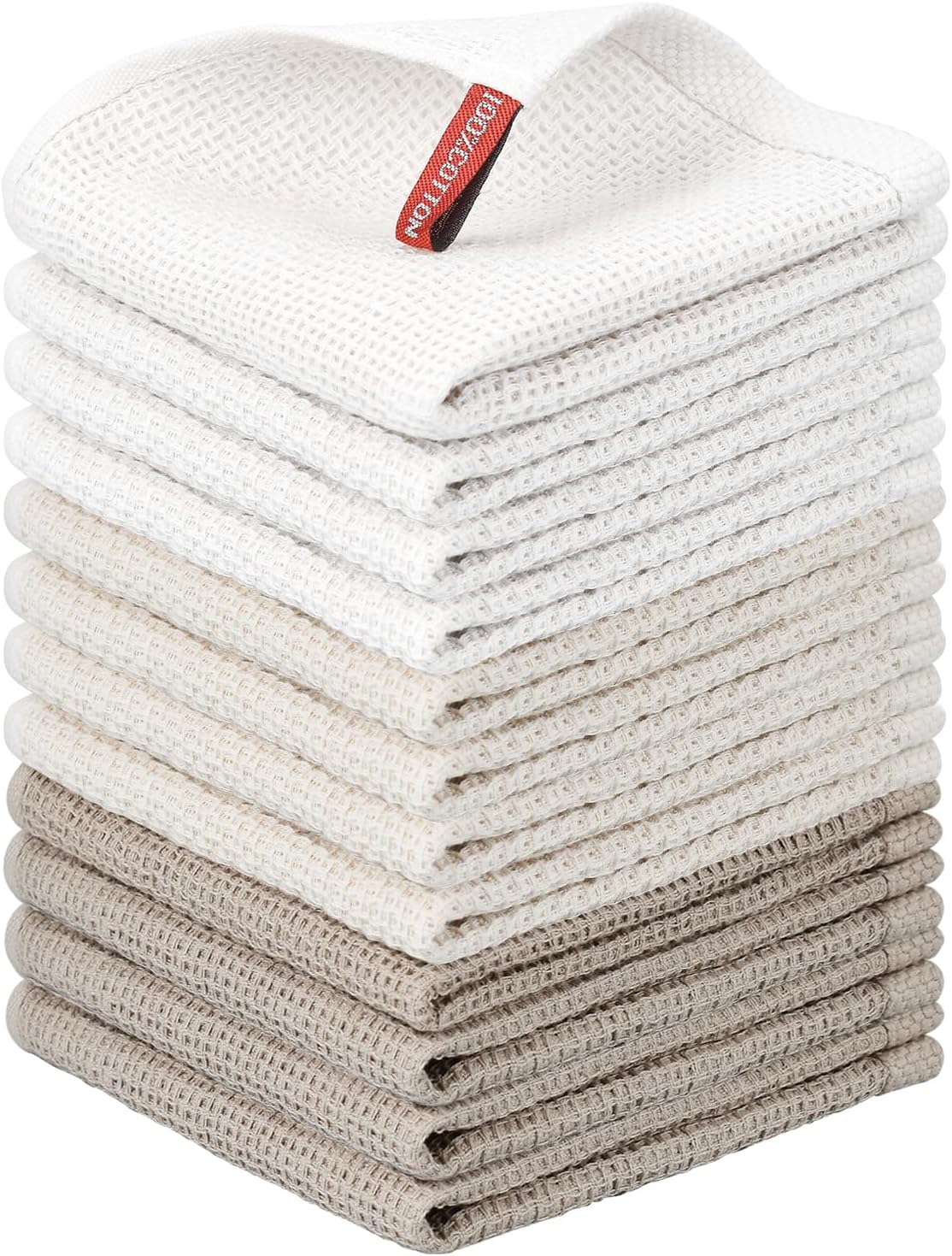 12 Pack Cloths,100% 12x12 Inch Nialnant Dish Cotton Dish Towels for Washing Dishes,Soft and Absorbent Kitchen Cleaning