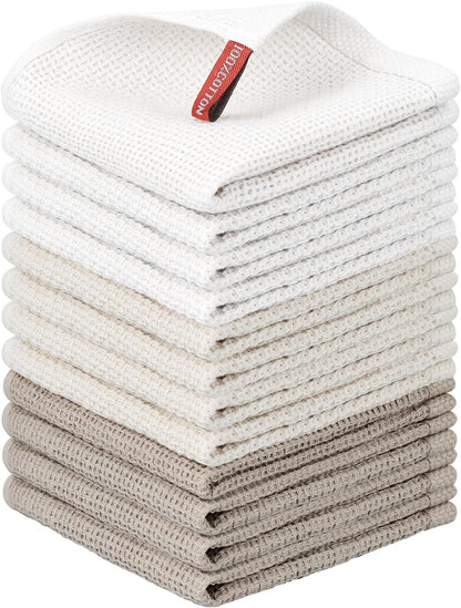 12 Pack Cloths,100% 12x12 Inch Nialnant Dish Cotton Dish Towels for Washing Dishes,Soft and Absorbent Kitchen Cleaning