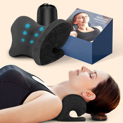 ZAMAT Neck and Shoulder Relaxer with Magnetic Therapy Pillowcase, Neck Stretcher Chiropractic Pillows for Pain Relief, Cervical Traction Device for Relieve TMJ Headache Muscle Tension Spine Alignment