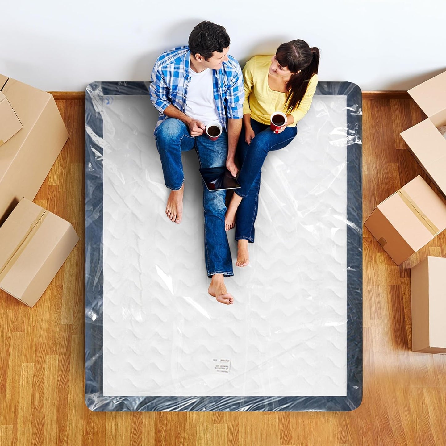 Utopia Home Queen Size Mattress Cover - Heavy Duty 4 Mil Plastic Bag for Easy Moving | Fits Mattresses Up to 14 Inches