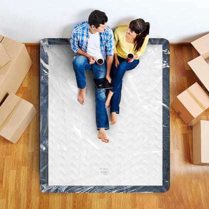 Utopia Home Twin Size Mattress Cover - Heavy Duty 4 Mil Plastic Encasement for Moving Up to 14 Inches