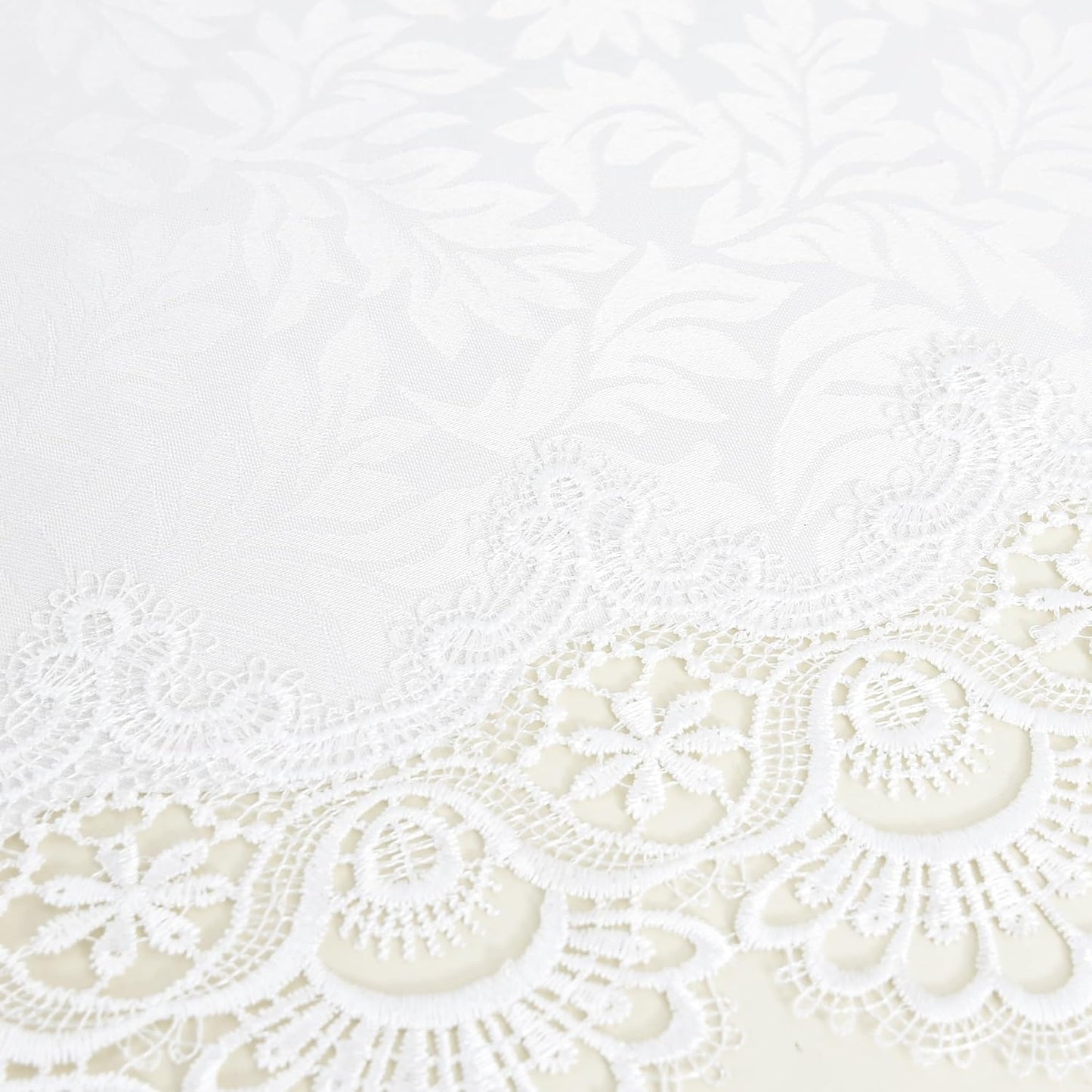 24 48 Inch Wolkemer Small Rectangle Tablecloth Elegant White Lace Jacquard Side Coffee Table Tablecloth Dining Table