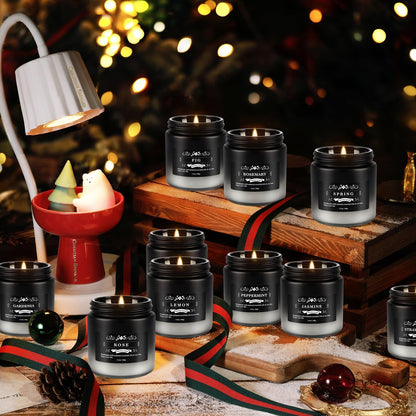 Fclayvts Scented Candles Set - 24 Pack Black&White Men Candles for Home Scented, 3.5 oz, Aromatherapy Soy Candle Gifts Set for Men, Birthday, Valentine, Christmas, Anniversary Present for Him