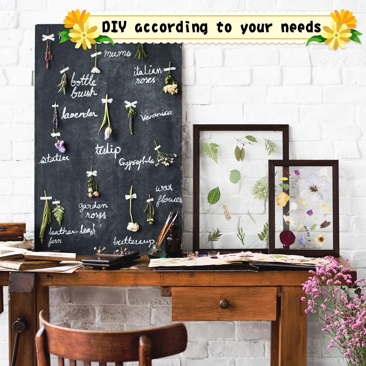 Nuanchu 167 Pcs Real Dried Pressed Flowers Natural Dried Flowers Colorful Daisy Mixed Wildflowers Leave for DIY Candle Resin Nails Jewelry Pendant Crafts Floral Art(Multicolor,Lovely Style)