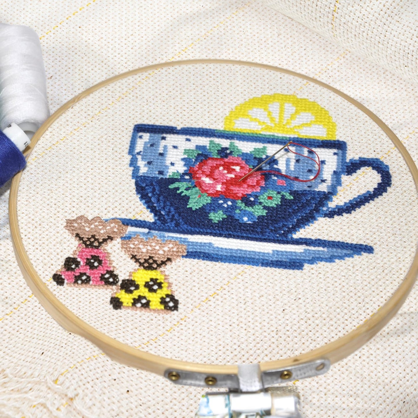 Yarlung Primary Tufting Cloth for Rug Tufting, 83" x 79" Large Overlocking Monks Cloth with Marked Lines, Rug Backing Fabric for Cut/Loop Pile Tufting Gun, Punch Needle