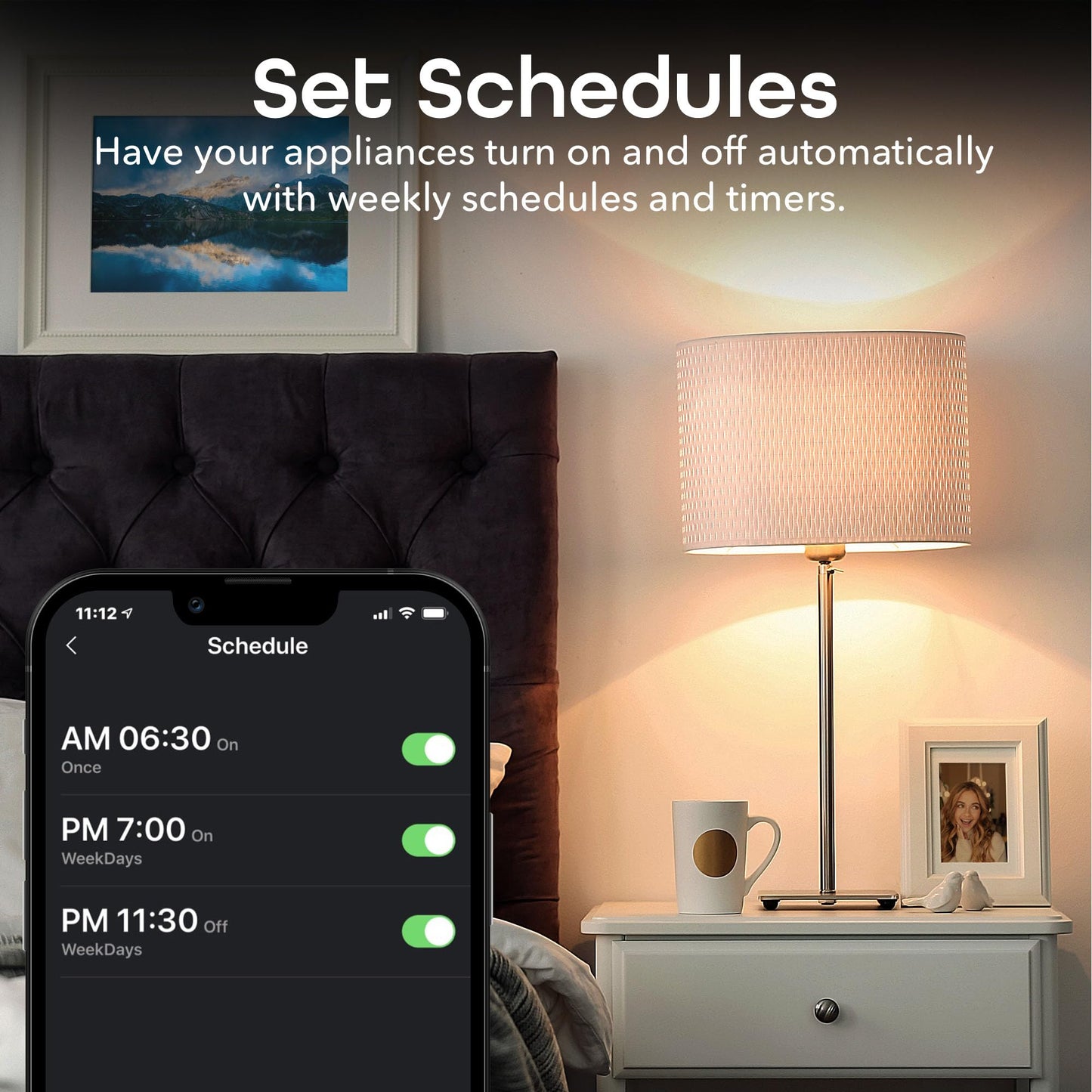 Geeni Smart Surge Protector 6-Outlet Power Strip – Wi-Fi Enabled with Voice Control (Alexa, Google Assistant), Surge Protection, 3ft Extension Cord, Remote Access