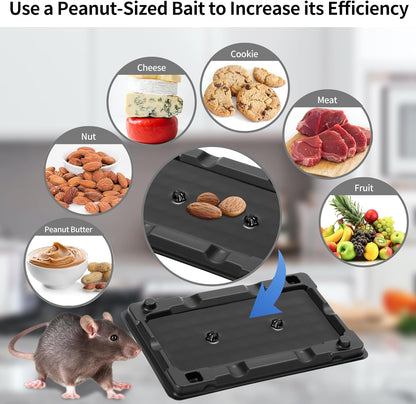 LULUCATCH Mouse & Insect Traps - 12 Pack of Heavy-Duty, Non-Toxic Sticky Traps for Home Use