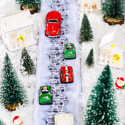 Haull Christmas Village Accessories - Snow Cobblestone Road Mat for Christmas Village Landscape, 4.7 x 47.2 Inch