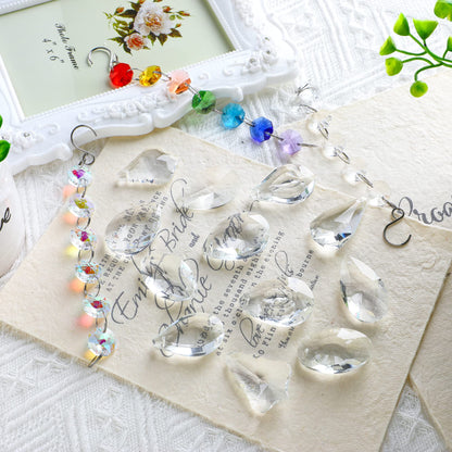 kanpura DIY Suncatchers 164pcs Sun Catchers Making Kit for Adults Clear Hanging Prism Sun Catcher with Crystals Rainbow Maker for Window Wedding Garden Christmas Decor