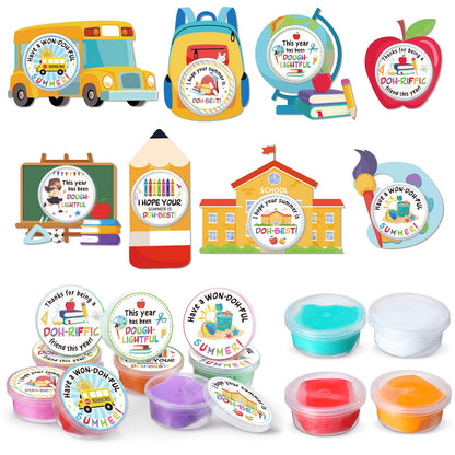 Watersay 32 Pack End of School Year Student Gifts Bullk from Teacher Air Dry Modeling Clay for Kids Last Day of School Cards Summer Graduation Gifts Preschool Kindergarten Classroom Prizes