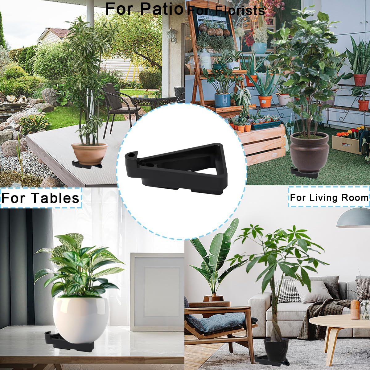 10 ZLY PCS Pot Feets for Outdoor Planter, Pot Toes,Invisible Breathable Pot Stands Toes Lifters for Indoor Outdoor