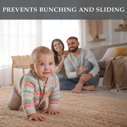 Superior Non-Slip Area Rug Pad, Floor Protector for Hardwood and Tile Floors, Washable, 5' x 8', Cream