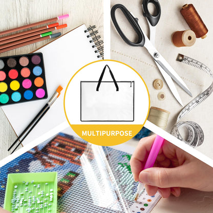 EOOUT 4pcs 18.5x24.8 Inches Art Portfolio Bags, Portfolio Folder for Artwork, Posters Storage Bag with Zipper and Handle Mesh Folder Organizers for Poster, Scrapbook, Keepsake and Bulletin Board