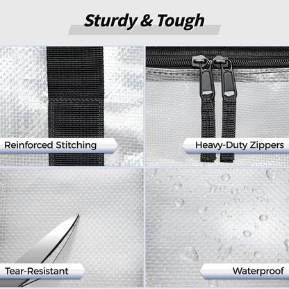 Extra Large Heavy-Duty Moving Bags by [Brand Name] - 8 Pack Clear Storage Totes with Reinforced Handles & Zippers