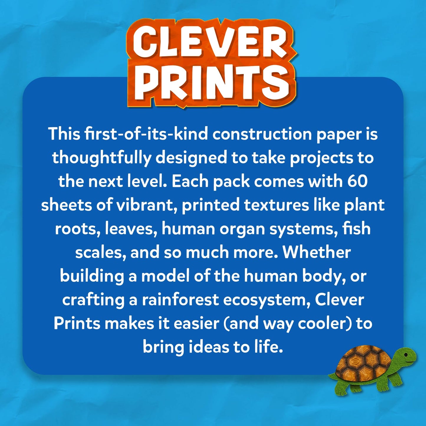 Skillmatics Life Science Construction Paper for Kids - 60 Double-Sided Printed Sheets (9x12), Patterned Craft Paper for Art Projects, Science Activities, DIY Crafts, Scrapbooking & School Supplies