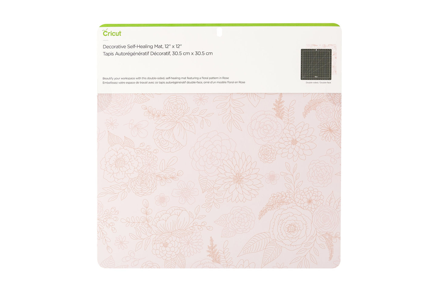 Cricut Self Healing Cutting Mat - Mat for use with TrueControl Knife, Rotary Cutter, Craft Knife, Xacto Knife - 12" x 12", Decorative, 2X Healing, Extra-Thick Cricut Cutting Mat, Rose