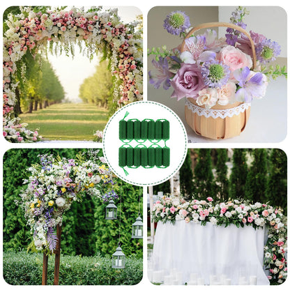 14 Pcs Floral Foam Garland 9.2ft Flower Sponge Blocks Kit, Absorption Flower Holder Arch Door Tabletop Flower Arrangement Material Floral Craft Wet Foam Blocks for Home Wedding Holiday Decoration