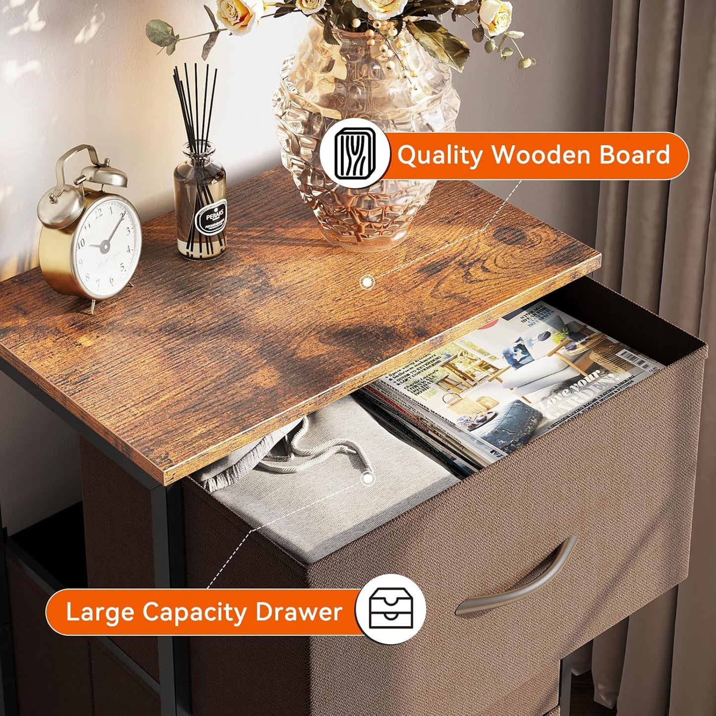 Closet 3 AODK Dresser for Bedroom Nightstand Small Dressers Chest of Drawers End Table for Living Room, Dresser