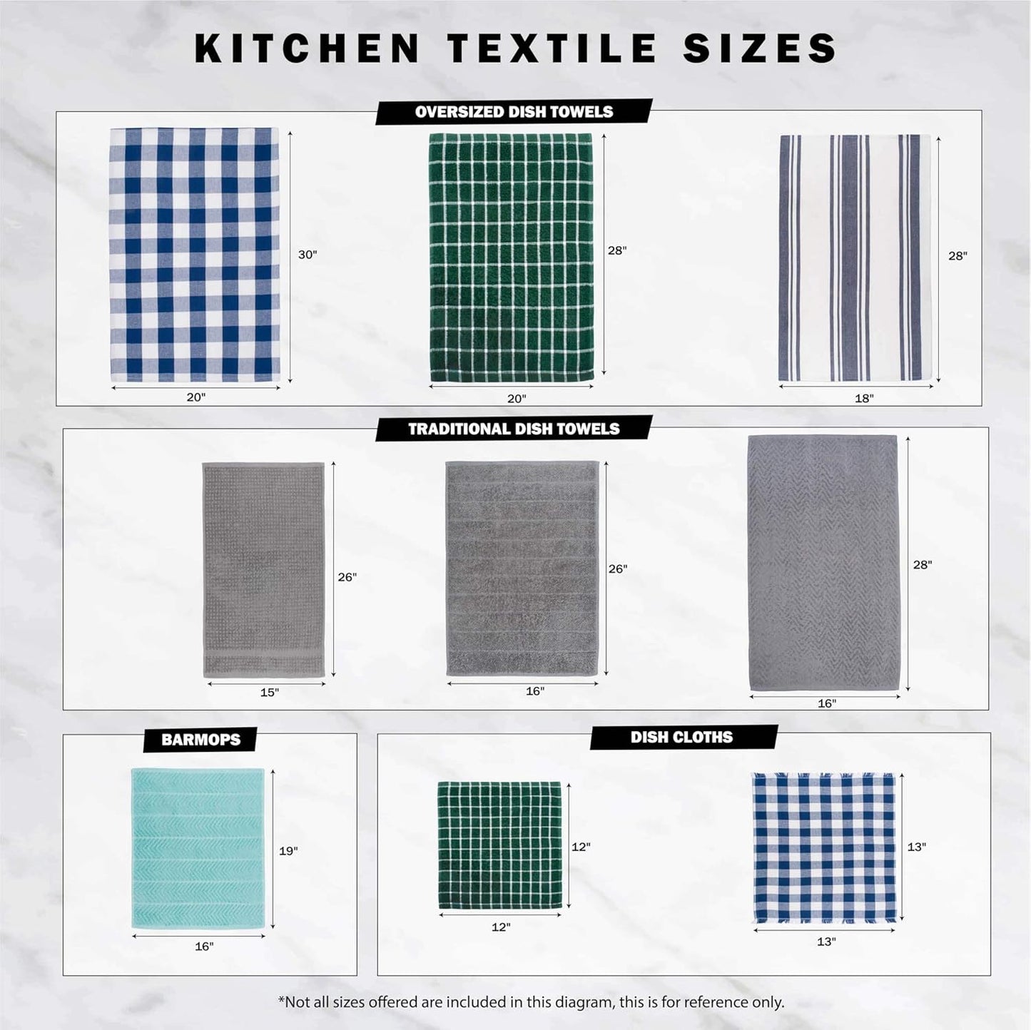 DII Cotton French Jacquard Dish Towels, Set of 3 Decorative Tea Towels for Everyday Kitchen Cooking and Baking