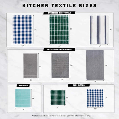 DII Cotton French Jacquard Dish Towels, Set of 3 Decorative Tea Towels for Everyday Kitchen Cooking and Baking