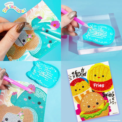 Squishmallows Original 4-in-1 Canvas Art Set, Paint by Numbers & Gem Art Crafts
