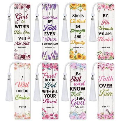 Sitsink Christian Diamond Art Kits - 8 Pcs Religious Diamond Art Bookmarks with Tassel