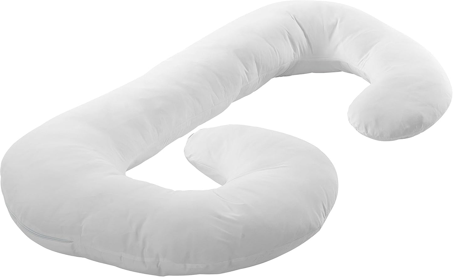 Cheer Collection J Shaped Pillowcase - Soft Microfiber White Cover