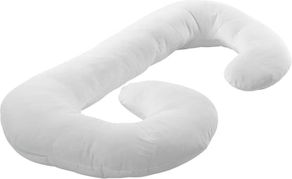 Cheer Collection J Shaped Pillowcase - Soft Microfiber White Cover