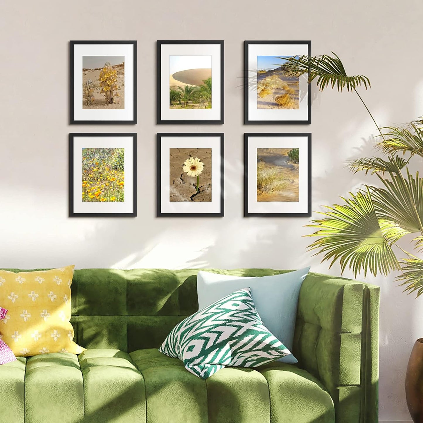 Upsimples 11x14 Picture Frame Set of 10 - Multi-Photo Collage Frames for 8x10 or 11x14 Pictures - Black