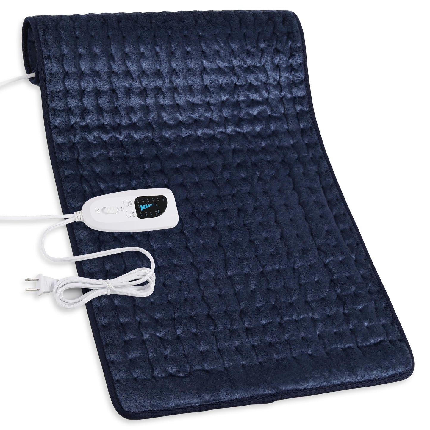 Heating Pad,Electric Heating Pads for Back,Neck,Abdomen,Moist Heating Pad for Shoulder,Knee,Arms,Legs,Dry/Moist Heat & Auto Shut Off,Birthday Gifts for Men and Women(Light Gray, 24''×12'')