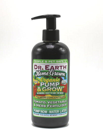 Dr. Earth 16 oz Pump & Grow Home Grown Tomato, Vegetable & Herb Fertilizer
