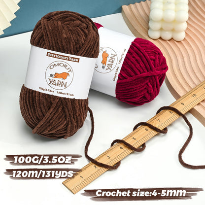 12 Skeins Fluffy Chenille Yarn for Crocheting, Soft Bulky Velvet Yarn for Knitting, Plush Baby Blanket Crochet Yarns, 1572 Yards Multicolor Amigurumi Yarn for Crafts Set F