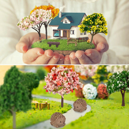 PIVNASY 56 Pcs Fairy Garden Accessories, Mini Resin Animals Figures, Miniature Table and Chairs, Moss Bonsai Micro Landscape Ornaments Kit, Miniature Garden Kit, Terrarium Ornaments DIY Craft