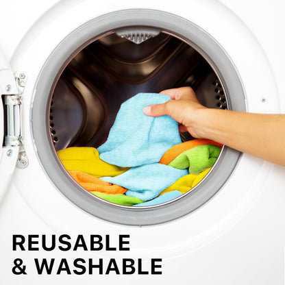 Simple Houseware Microfiber Cleaning Cloth 50 Pack, 12" x 12", 4 Colors