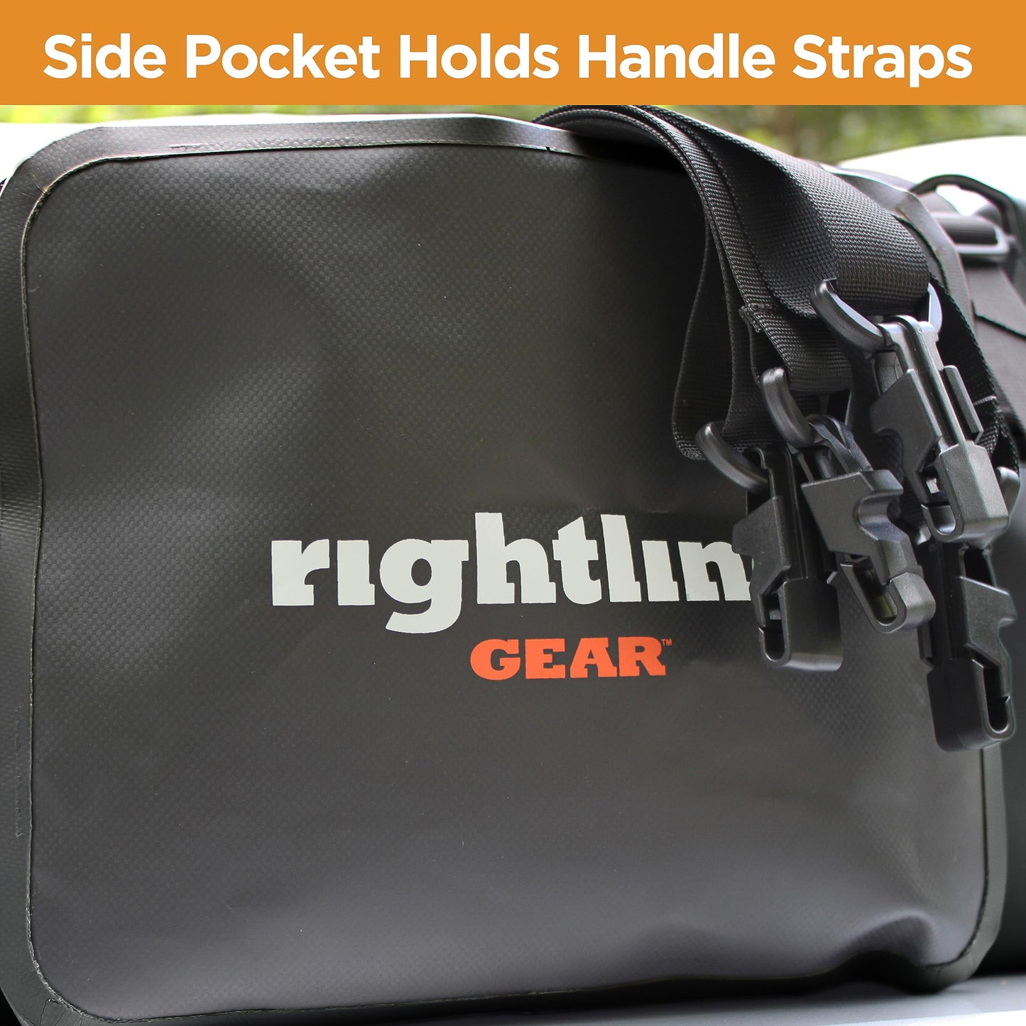 Rightline Gear Car Top Waterproof Duffle Bag For Travel, Attaches With or Without Roof Rack, 120 Liters, Black