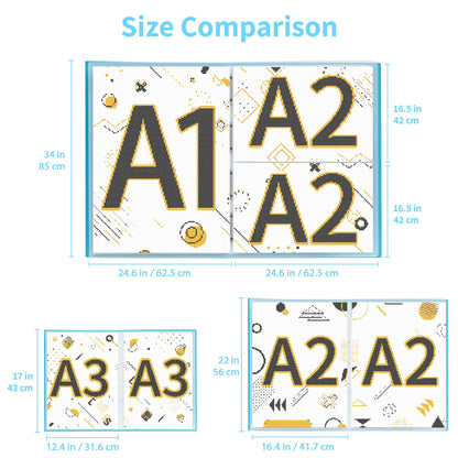 ARTDOT A2 Storage Book for Diamond Art Kits, Diamond Art Portfolio Folder with 30 Pocket Slevees Protectors (39.7 x 56cm)