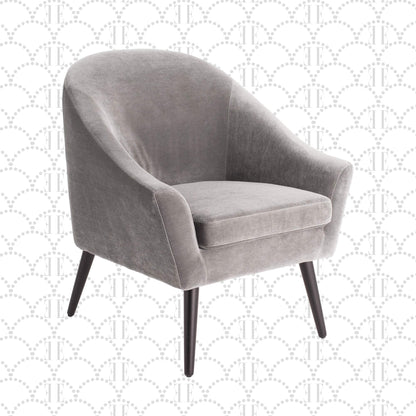 Elle Decor CHR10017A Elle Décor Laurel Accent Chair, Gray