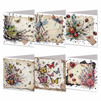 Sulunmo DIY Diamond Art Cards Kits for Adults, 5D Diamond Painting Kits Art Birthday Cards Birthday Gifts for Families, Friends, Partners(6Pcs with Envelopes Fantasy Cards-54) (Fantasy-Cards-54)