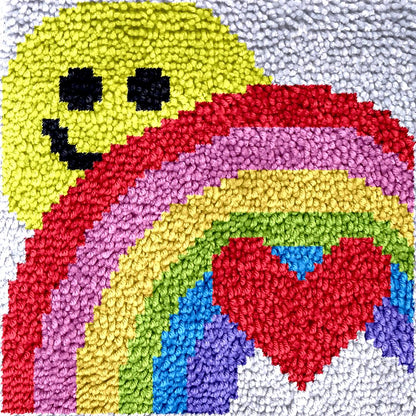 Puzamen Latch Hook Rugs Kits for Adults Beginners, 13inch Small Latch Hook Rug Making Kit with Precut Yarns Coded Canvas