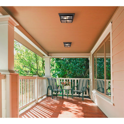 Westinghouse 6578400 Orwell 2 Light Outdoor Flush Mount Fixture in Oil Rubbed Bronze and Clear Glass, 6578400