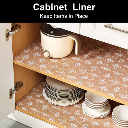 Cooyes Shelf Drawer and Cabinet Liner, Washable Oil-Proof Shelf Liners for Kitchen Cabinets, Shelves, Refrigerator, Non-Adhesive Drawers Mats(Transparent, 11.8 x 118 Inch)