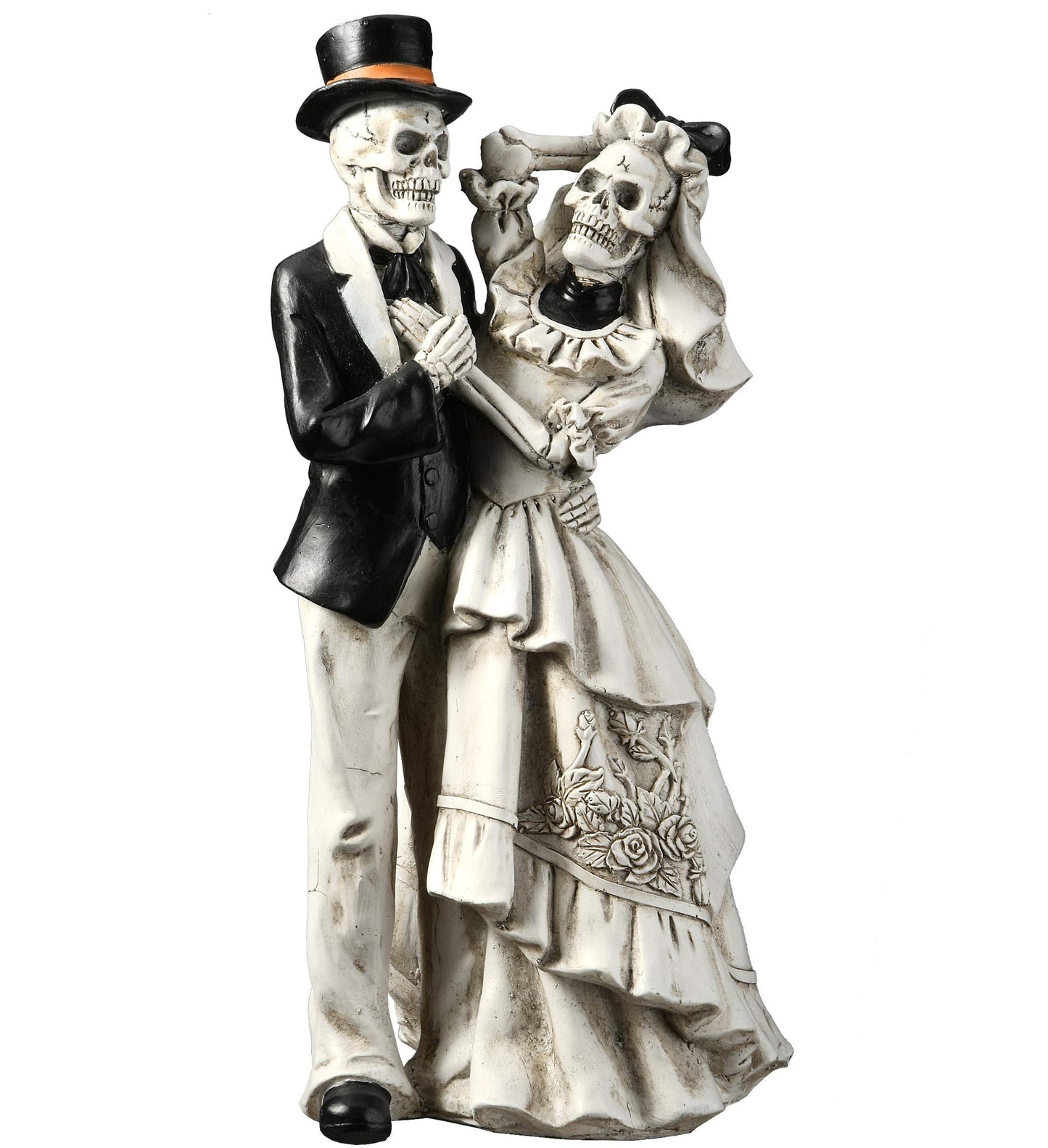 National Tree Company Skeleton Bride and Groom Decoration, Halloween Collection, 11 in