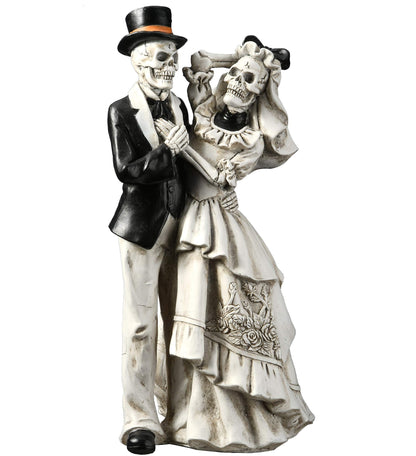 National Tree Company Skeleton Bride and Groom Decoration, Halloween Collection, 11 in