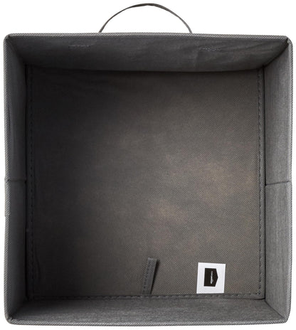 Amazon Basics Collapsible Fabric Storage Cubes Organizer with Handles, Sturdy, Gray, 10.5-x-10.5-x-11-inch, Pack of 6