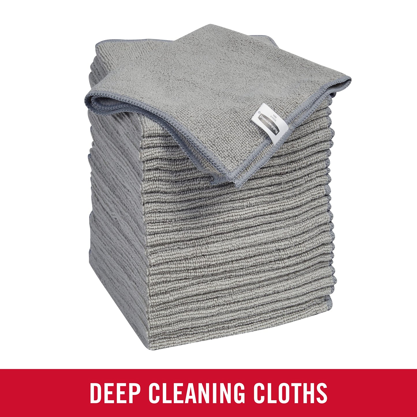 Rubbermaid All Purpose Microfiber Cleaning Cloth Towels, 50 Pack, 12"x12", Non-Scratch, Reusable/Washable for Cleaning/Wiping/Polishing for Home/Kitchen/Car