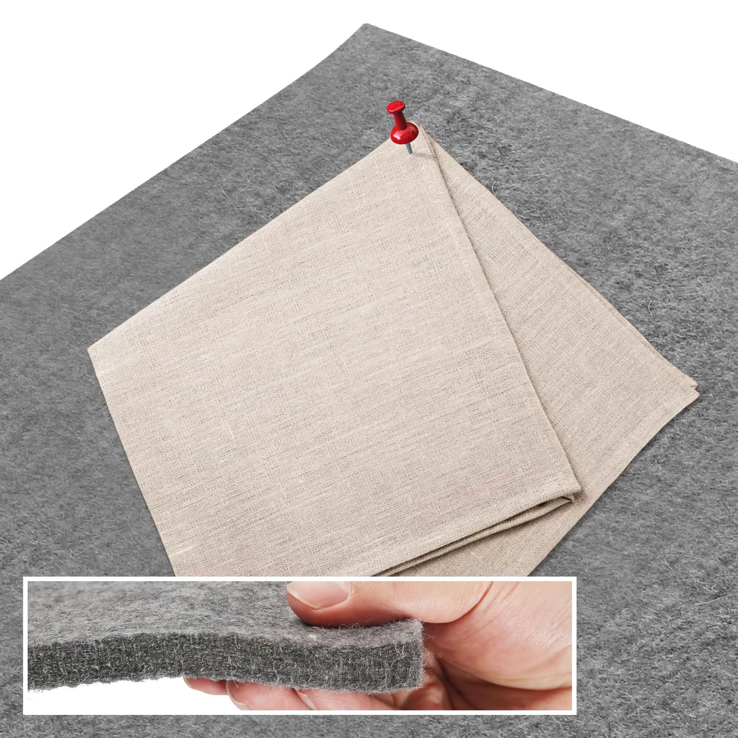 AiVeUao Wool Pressing Mat for Quilting, 24" X 17" Portable Felted Wool Ironing Mat, Quilting Ironing Pad for Quilter, Sewing, Quilting Supplies