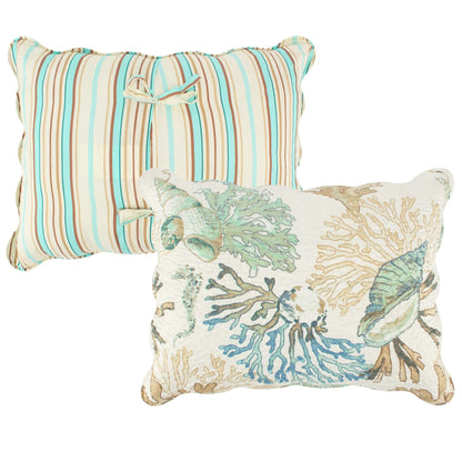 Barefoot Bungalow Atlantis Coastal Quilt Set, 3-Piece King/Cal King, Jade