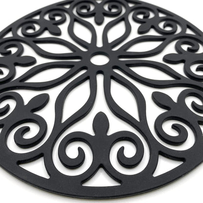 3 Set Silicone Trivet Mats with 1 Extra Large Included | Durable Non-Slip Thick Round Premium Trivets