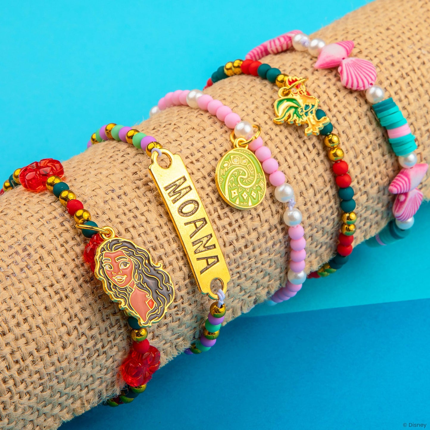 Fashion Angels Disney Moana 2 DIY Bracelet Making Kit, Includes 1,000+ Beads, 6 Charms, Design Board & More, Makes 20+ Bracelets, Craft for Kids Ages 8+