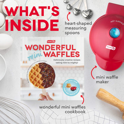 DASH Mini Waffle Maker Machine for Individuals, Paninis, Hash Browns, & Other On the Go Breakfast, Lunch, or Snacks, with Easy to Clean, Non-Stick Sides, Purple Galaxy 4 Inch